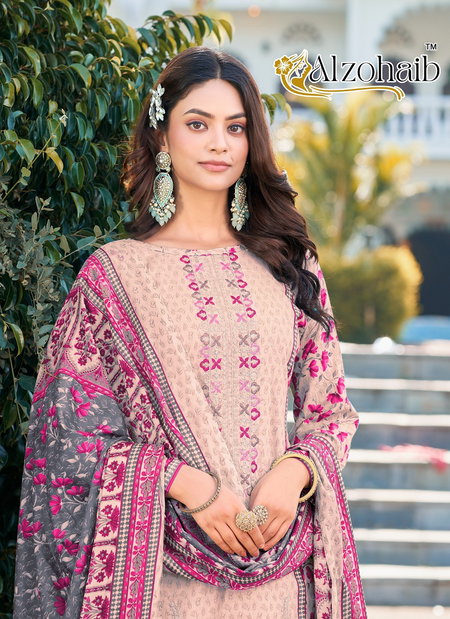 Az 1258 A To 1260 By Alzohaib Cotton Dupatta Pakistani Salwar Suits Suppliers In India